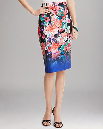 Nanette Leopore Skirt Wipeout Floral $298