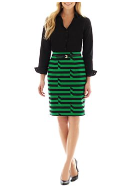 JC Penny Worthington Long Sleeve Essential Shirt and Skirt $9.99-$24