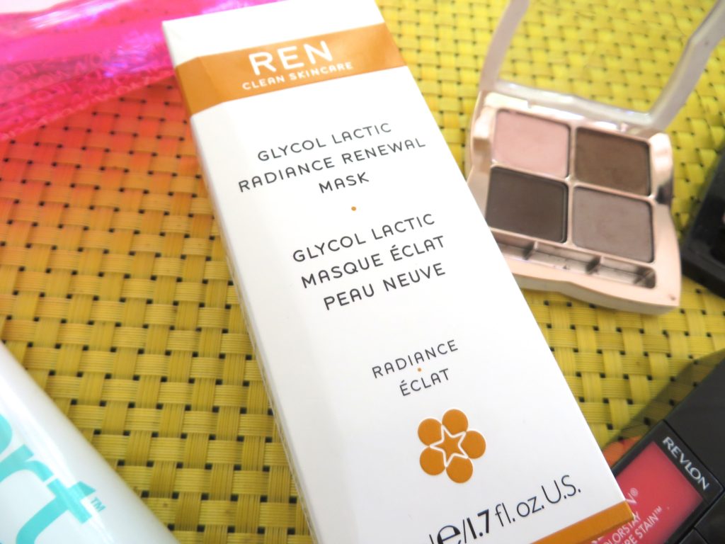 REN Skincare Glycol Lactic Radiance Renewal Mask/My July Beauty Favorites!!