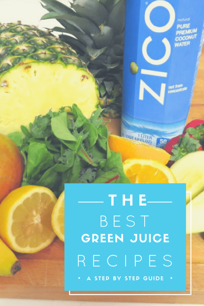 Easy Green Juice Recipe with Fresh, Organic Fruit and Coconut Water