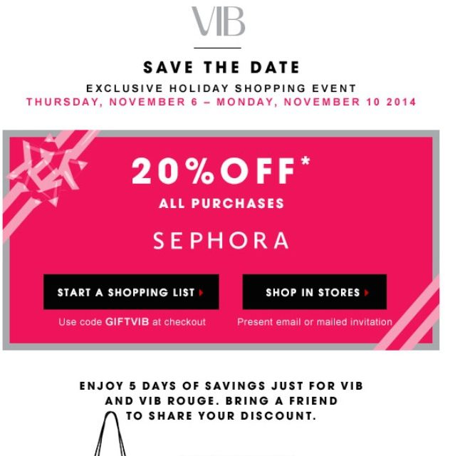 Sephora  VIB Shopping Event