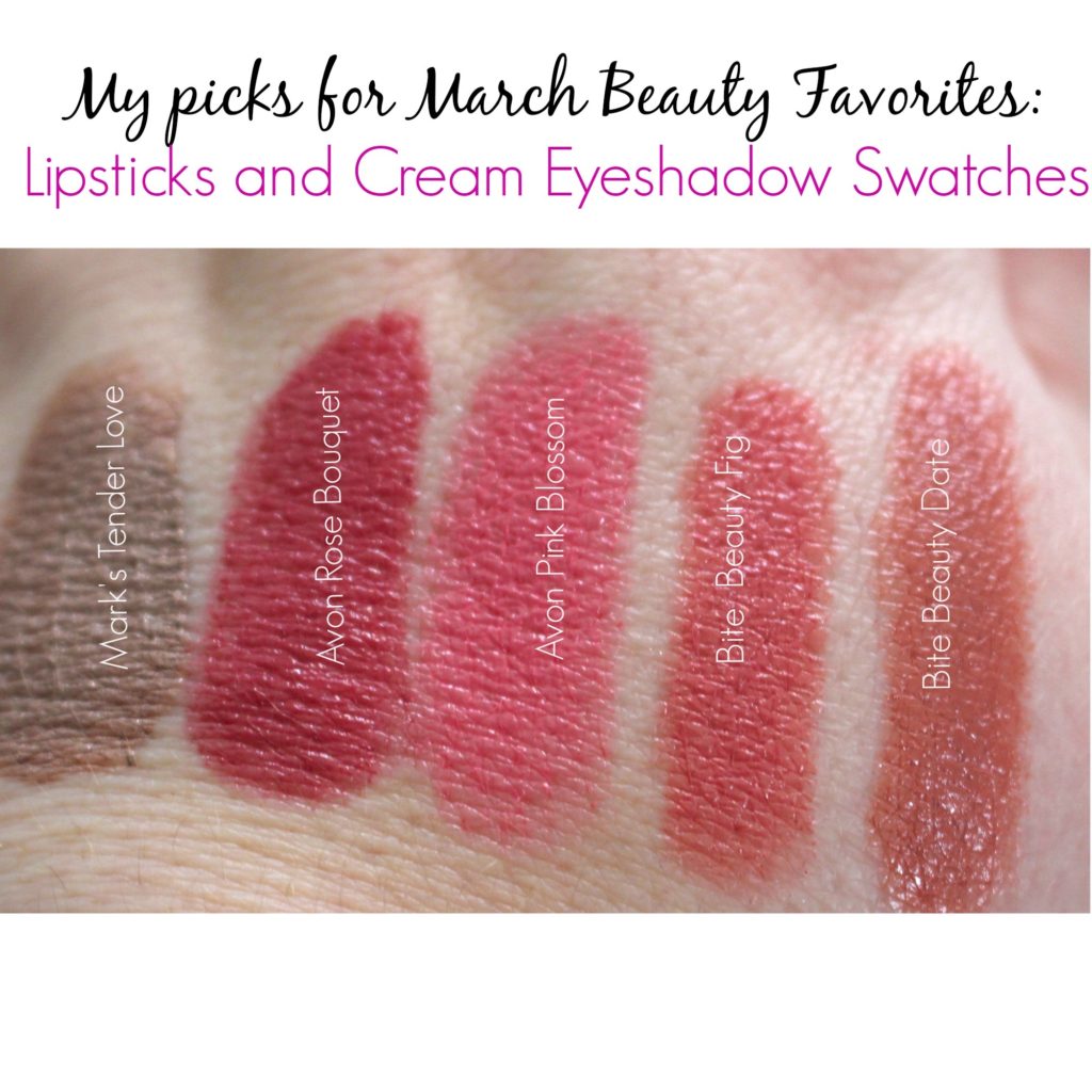 Swatches for March Beauty Favorites
