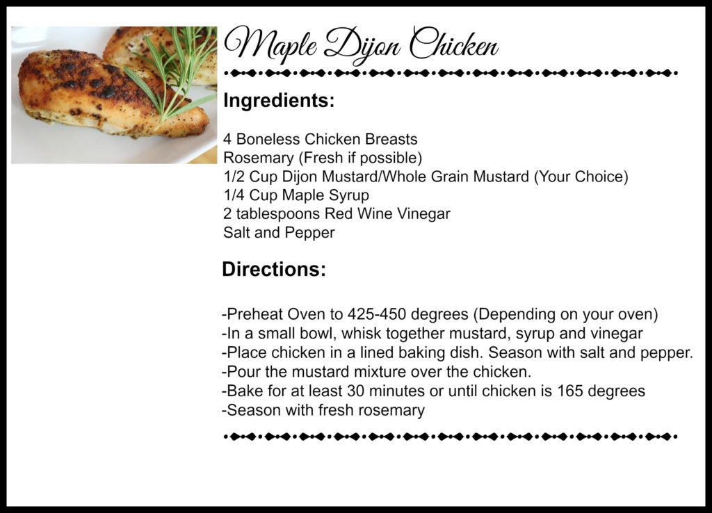 Maple Dijon Chicken Recipe