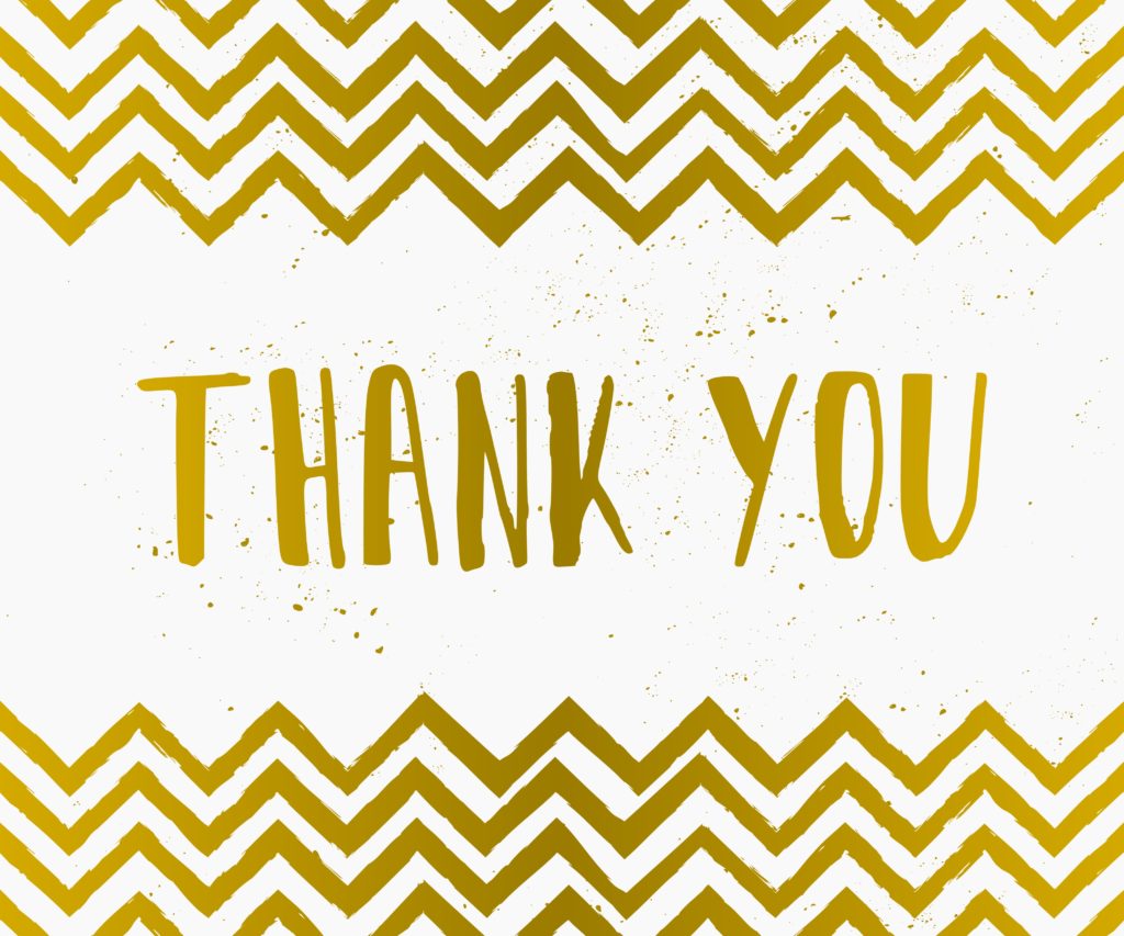 Chevron Pattern Thank You Card