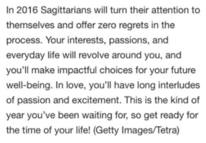 Sagittarius 2016 Horoscope