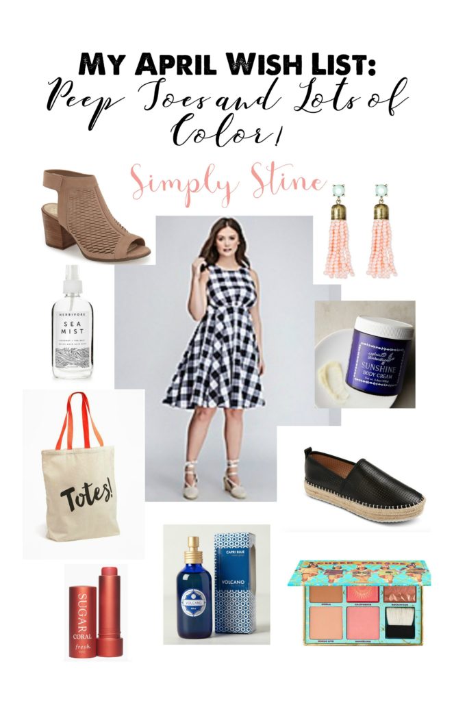 My April Wish List: Peep Toes and Lots of Color