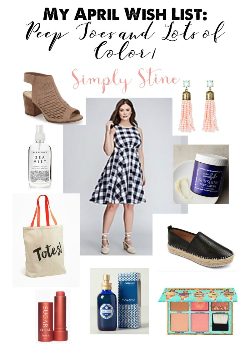 My April Wish List: Peep Toes and Lots of Color