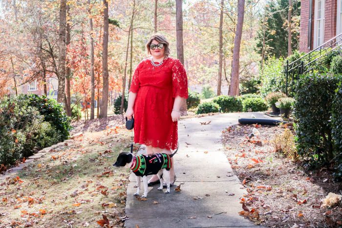 Holiday Party Dress: Scallop-Edge Lace Fit & Flare Dress From Lane Bryant