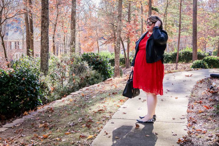 Holiday Party Dress: Scallop-Edge Lace Fit & Flare Dress From Lane Bryant