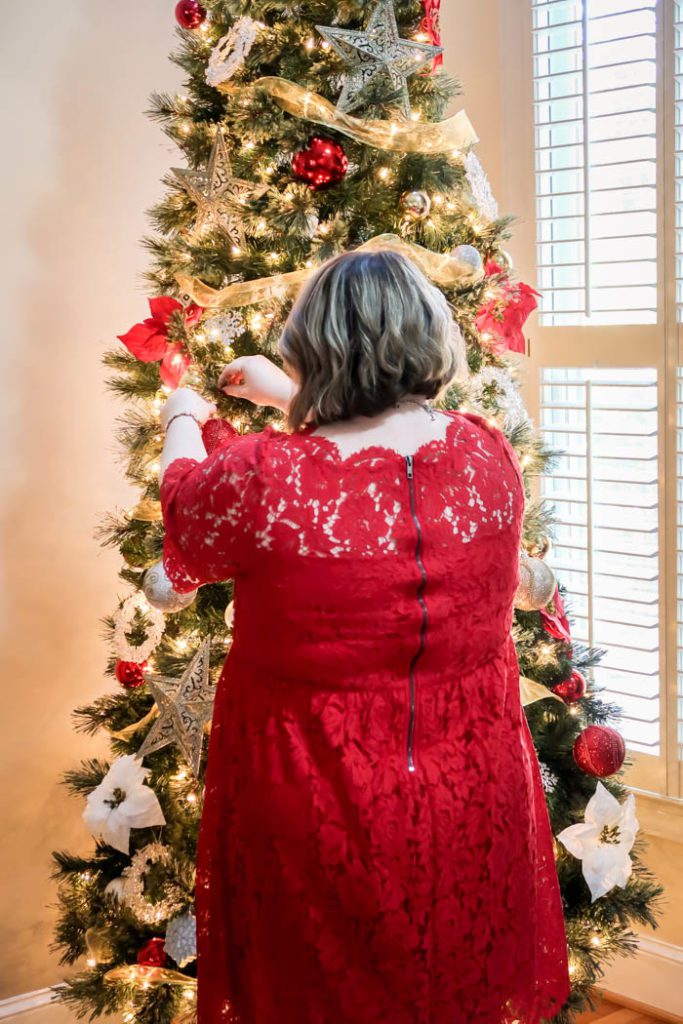 Holiday Party Dress: Scallop-Edge Lace Fit & Flare Dress From Lane Bryant