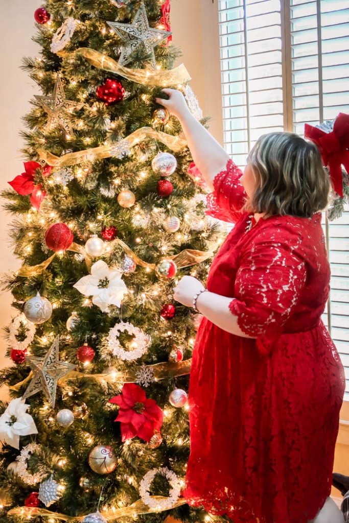 Holiday Party Dress: Scallop-Edge Lace Fit & Flare Dress From Lane Bryant